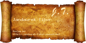 Jandaurek Tibor névjegykártya